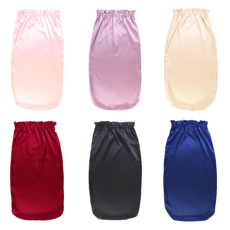 Satin Long Bonnet Supplier - Logo Custom Wide Elastic Band for Braids