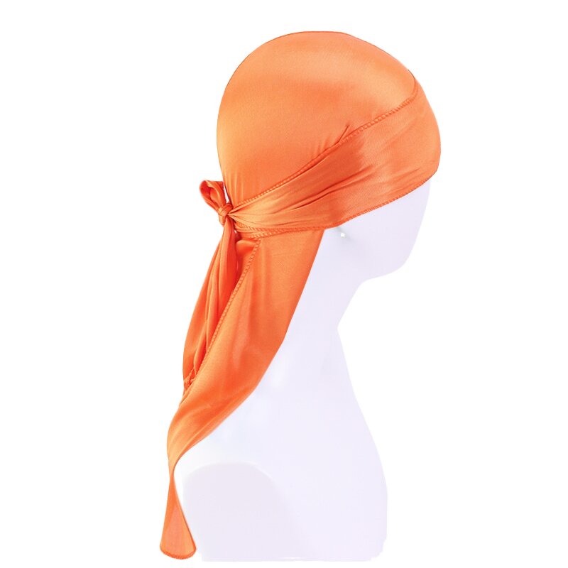 Durag Manufacturer - Custom Logo Bandana Thickness Silky Long Tail Polyester