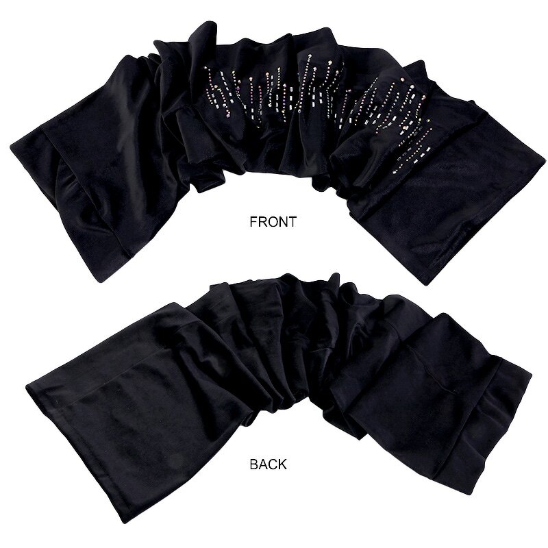 Head Scarves Factory - Rhinestone Fashion Turbans Stretch Bandana Velvet