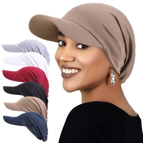 Bandana Hat Supplier - Unisex Plain Color Visor Pre Fitted Outdoor Sun