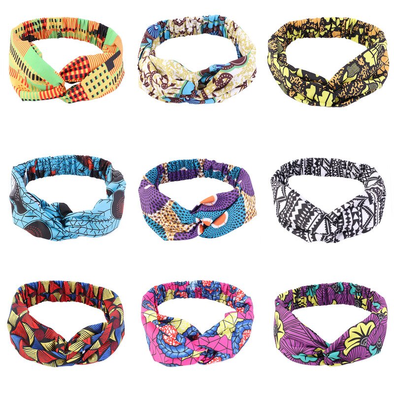 Headband Manufacturer - New Style African Printed Stretch Cotton Salon Make up