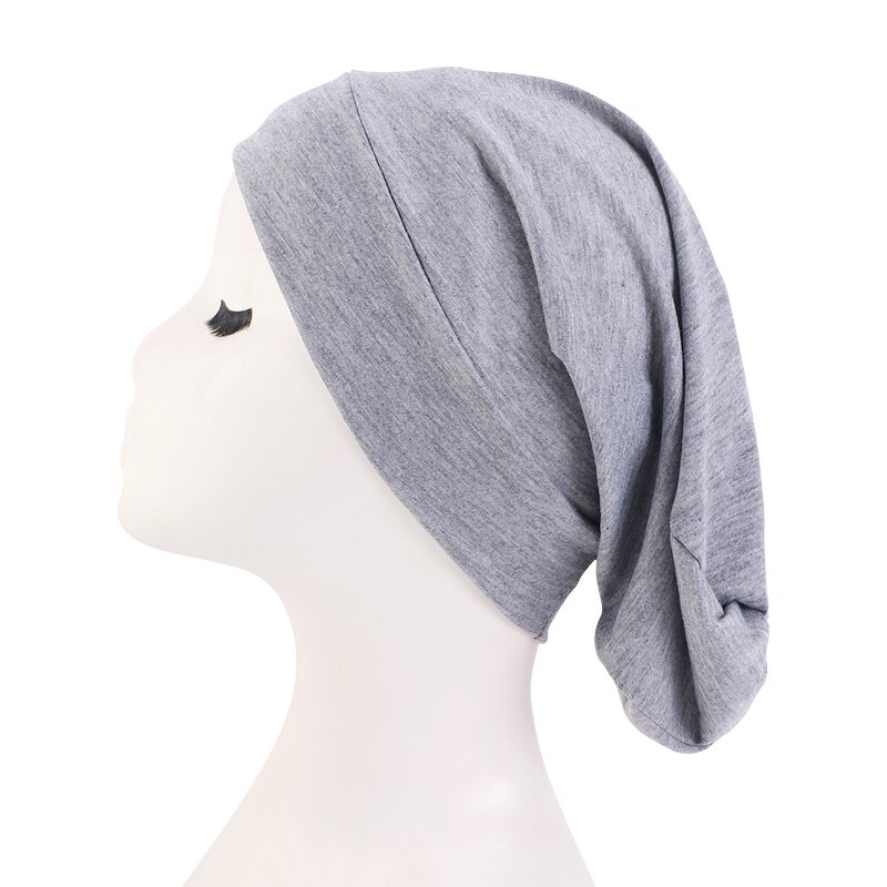 Turban Cap Supplier - Muslim Soft Cotton Stretch Women Islamic Baggy Hat