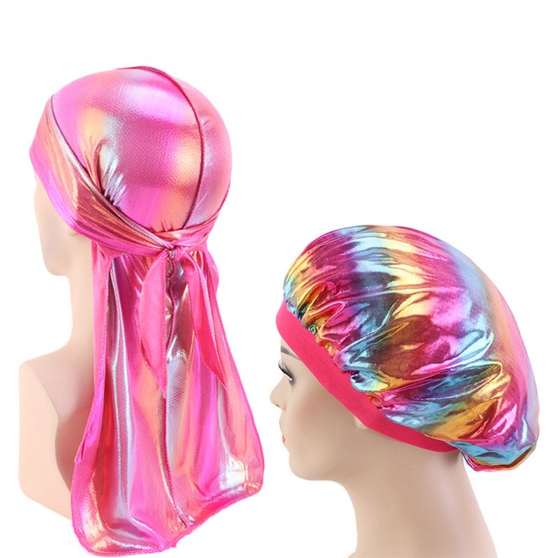 Do Rag Manufacturer - Fashion Colorful Couples Laser Do Rag Sleeping Cap