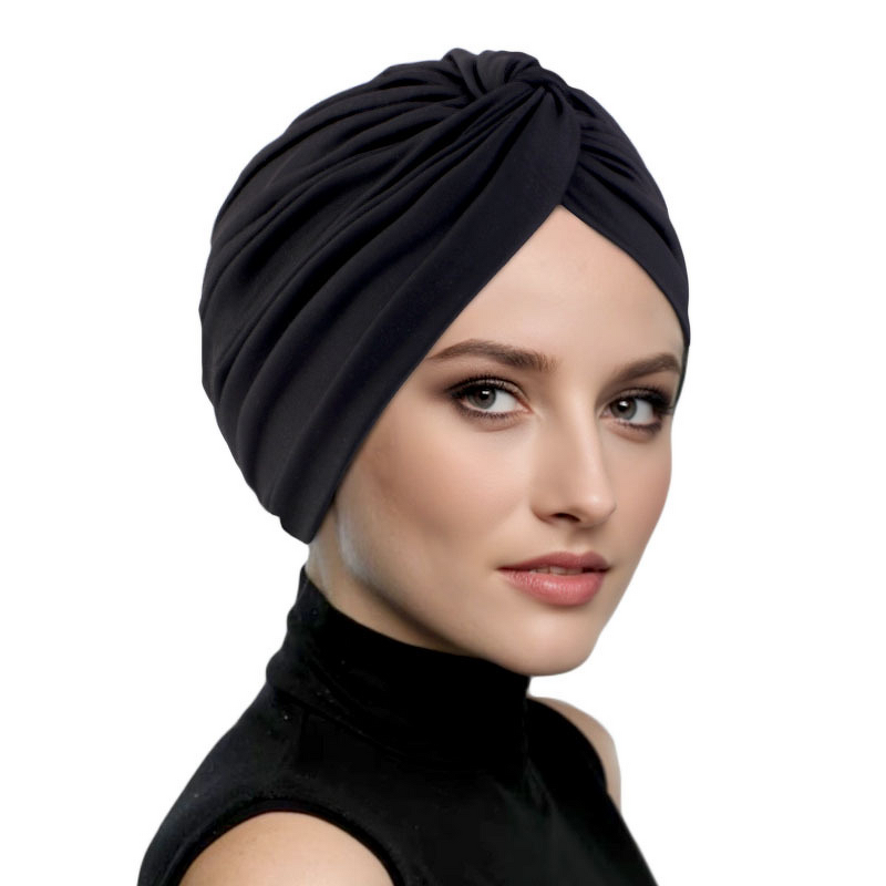 Twist Turban Supplier - Summer Breathable Polyester Plain Color Chemo Cap