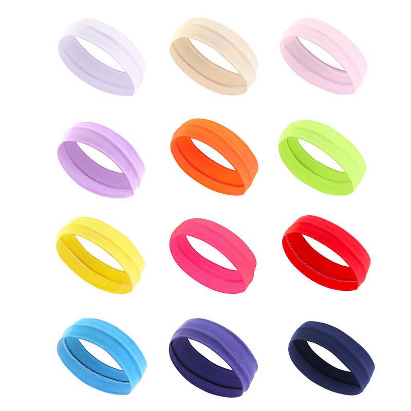 Hair Band Manufacturer - Custom Logo Colorful Solid Stretchy Sport Yoga