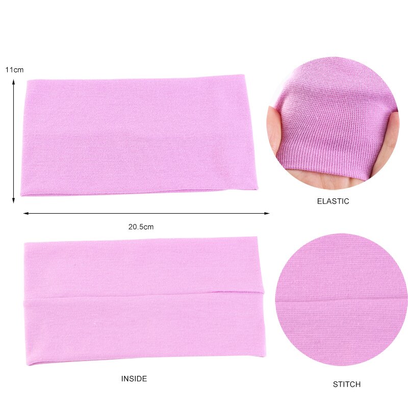 Sport Headband Supplier - Custom Logo Unisex Stretchy Yoga Make up Wide