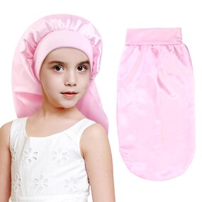 Long Satin Bonnet Manufacturer - Private Custom Logo New Kids Size Girls