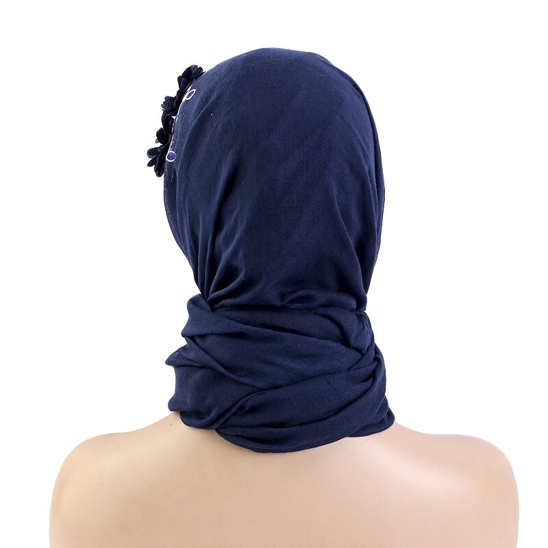 Muslim Hats Supplier - Luxury with Flower Accessories Ethnic Breathable Cotton