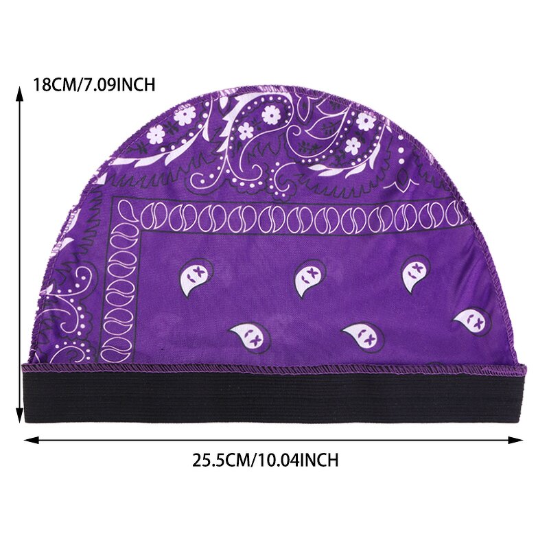 Skull Cap Supplier - Paisley Pattern Cooling Soft Polyester Spandex Dome