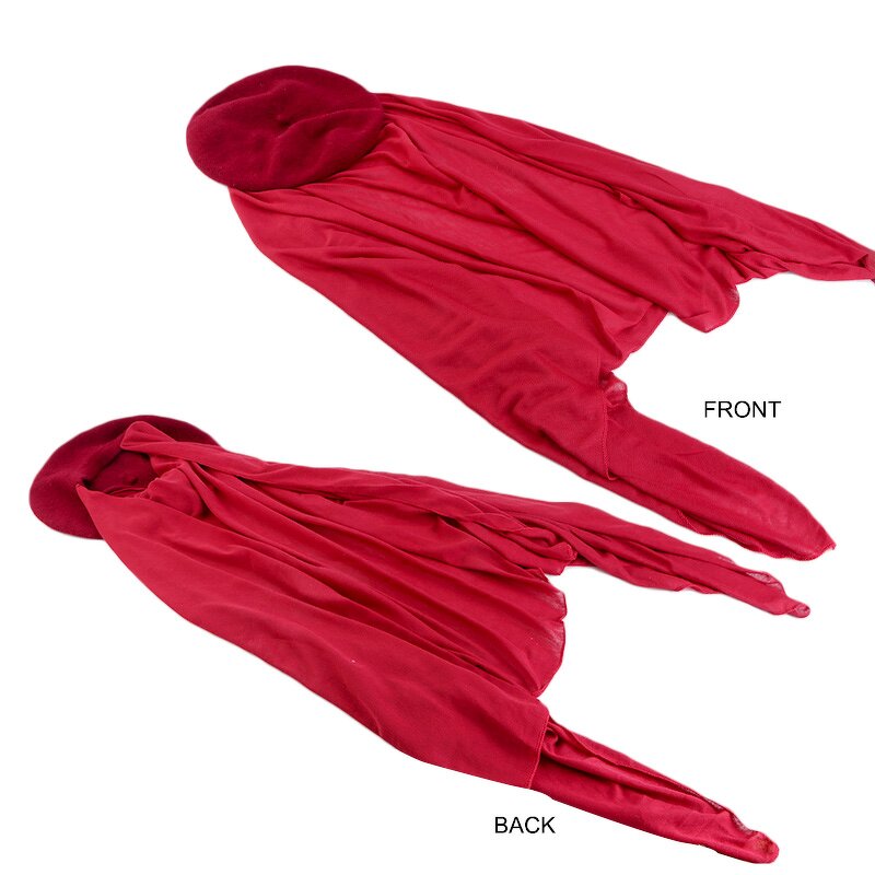 Hijab Cover Factory - Women Long Scarf with Wool Beret Hat Instant Wrap