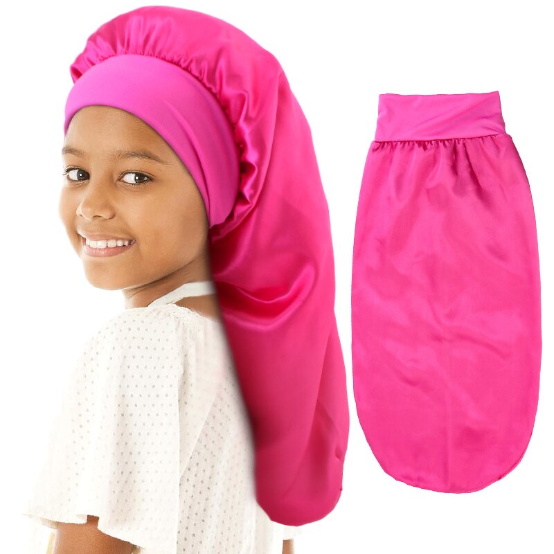 Long Satin Bonnet Manufacturer - Private Custom Logo New Kids Size Girls
