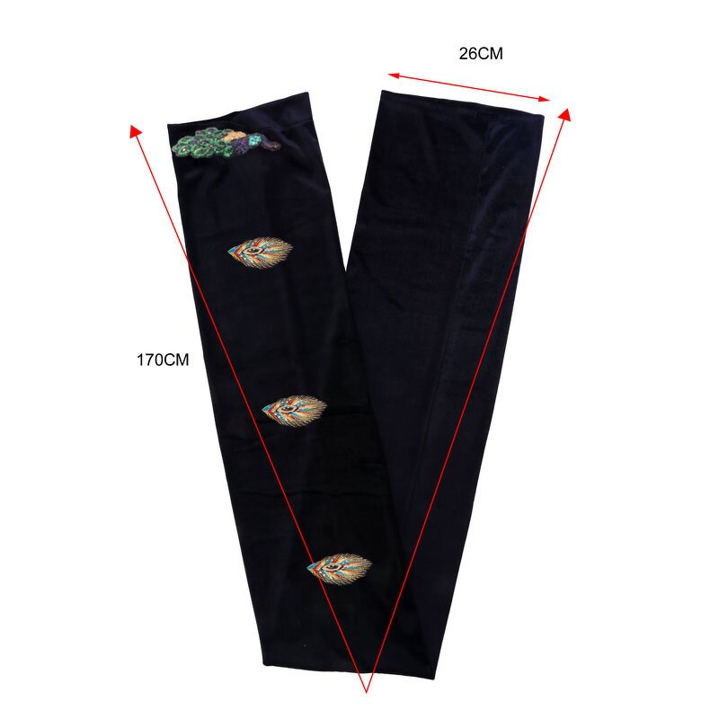 Velvet Head Scarf Supplier - Peacock Patterns Stretch Warm Turban for Women