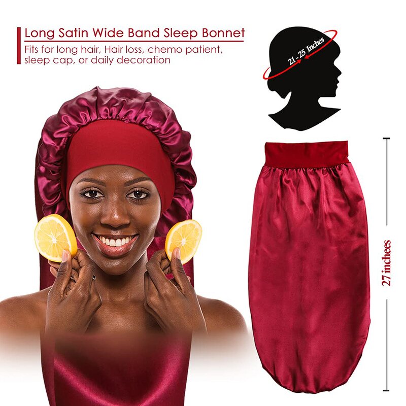 Long Bonnet Supplier - Custom Logo Beauty Patterns Designer Wholesale Satin