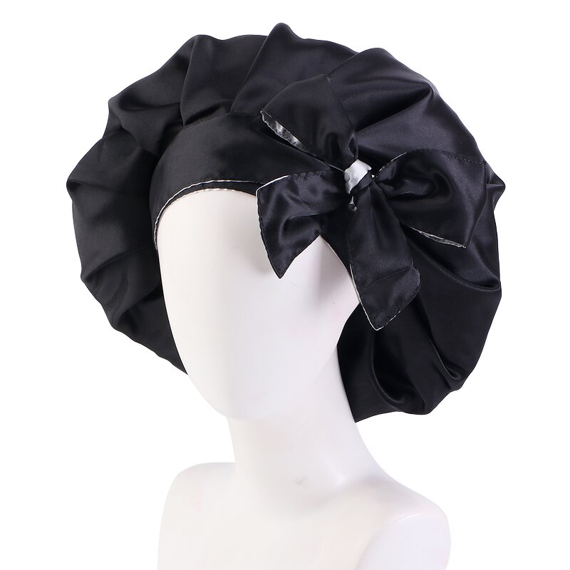 Hair Bonnet Manufacturer - Wholesale Satin Custom Logo Solid Color Sleep