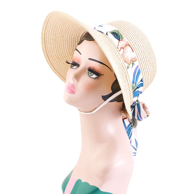 Visor Cap Supplier - Women Big Brim Sun Hat UV Protection Outdoor Summer