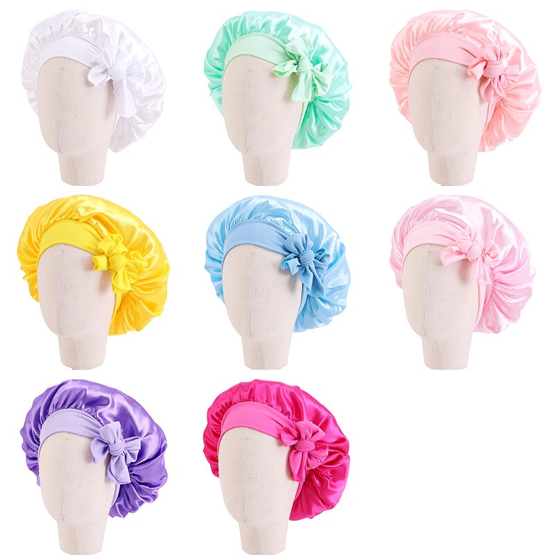 Child Sleep Bonnets Manufacturer - Kid Style Low Price Stock Candy Color Caps