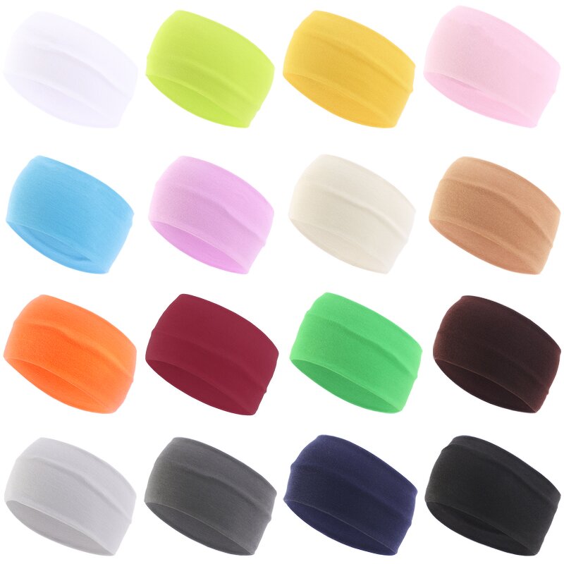 Sport Headband Supplier - Custom Logo Unisex Stretchy Yoga Make up Wide