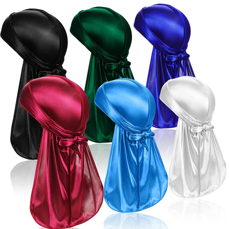 Durag Supplier - Wrinkle Free Unisex Designer Silk Head Scarf Silky