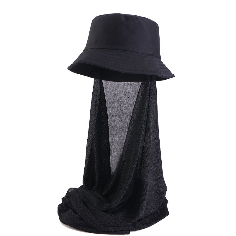 Bucket Cap Manufacturer - Wholesale Custom Logo Long Tie Sunshade Unisex