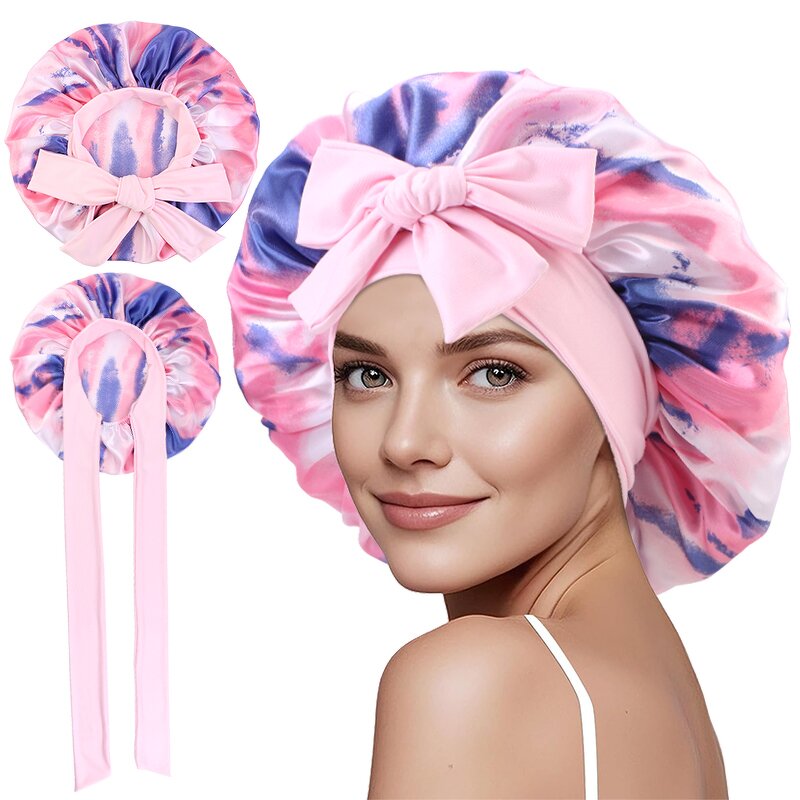 Women's Satin Sleep Caps Supplier - High-quality Elastic and Comfortable with Ribbon