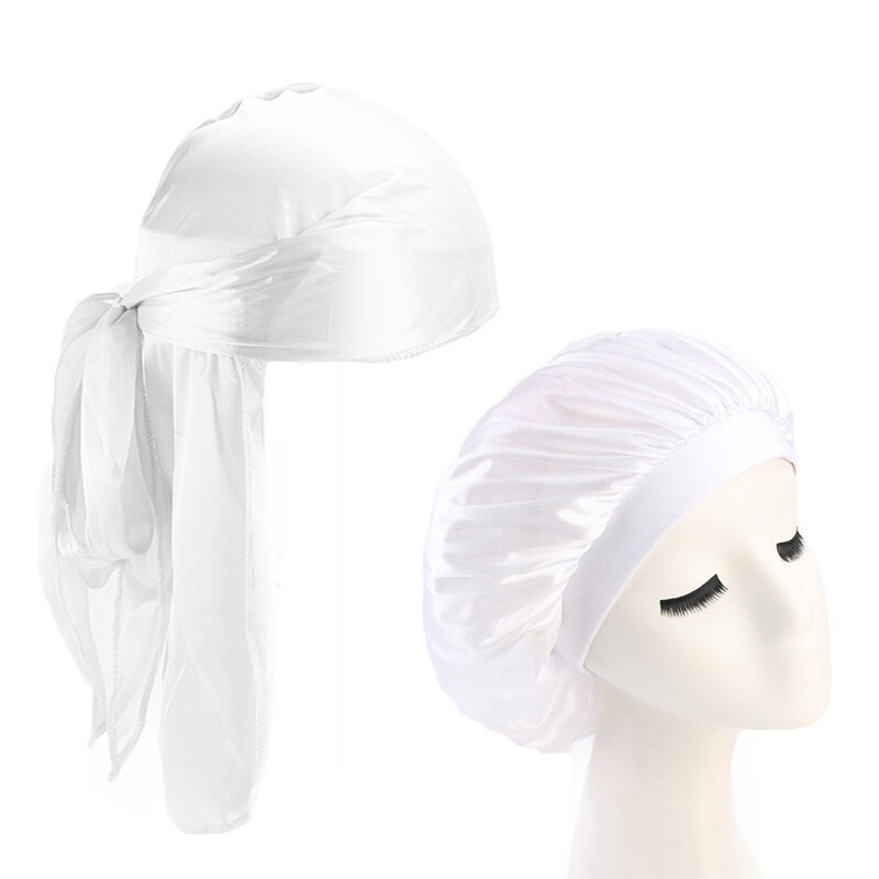 Durag Supplier - Wholesale Cheap Couples Bonnet and Dorag Set Solid