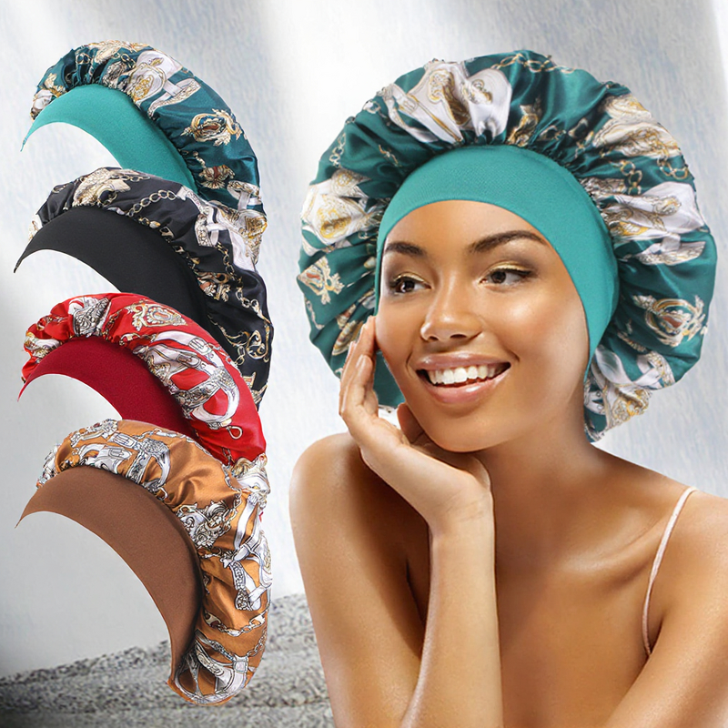 Satin Bonnet Manufacturer - Single Layer with Wide Elastic Band Night Sleep
