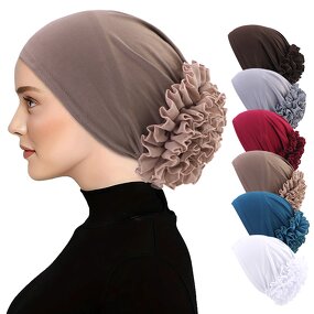 Head Wrap Supplier - Flower Turban Bandana Cancer Chemo Beanie Pleated