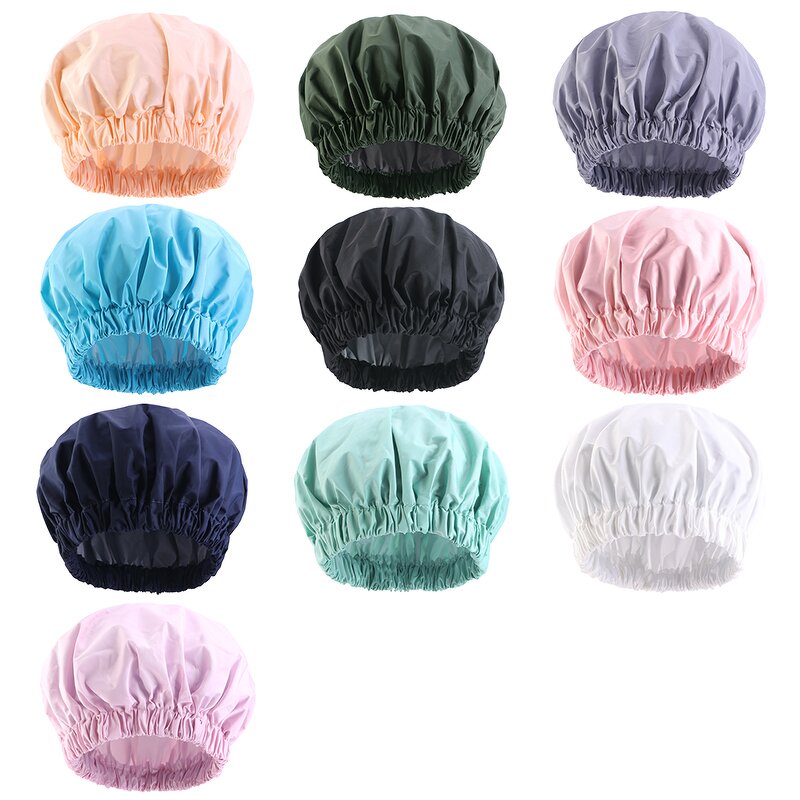 Shower Cap Supplier - Reusable Large Waterproof Washable Elastic Band