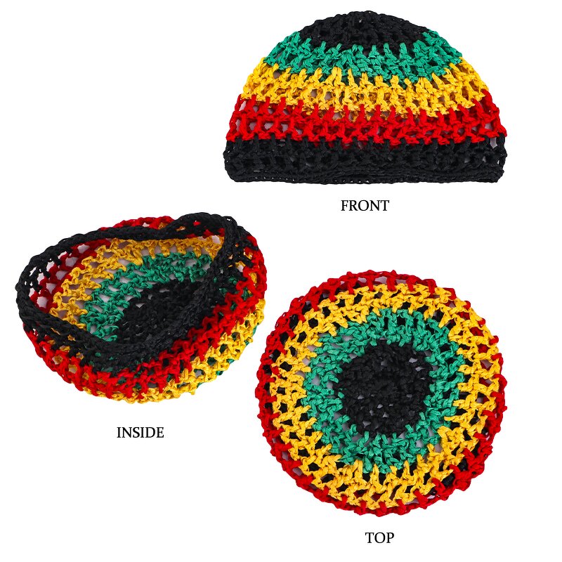 Hair Net Manufacturer - Jamaican Reggae Rasta Crochet Mesh Cap Knit Snood