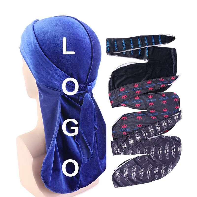 Durags Factory - Customized Style Custom Logo Double Layer Velvet Stretch