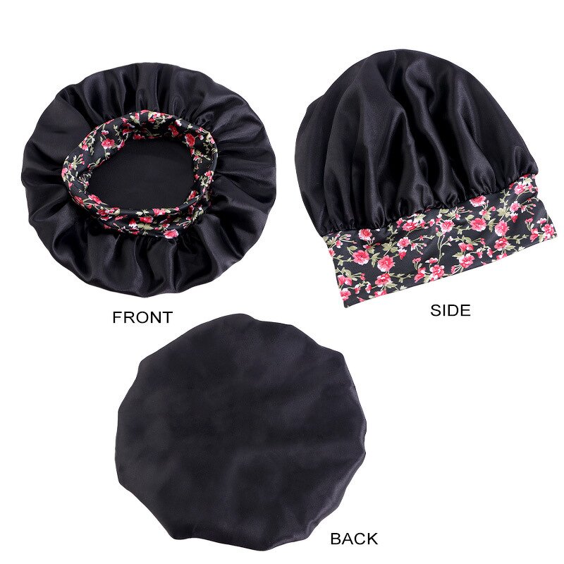 Hair Bonnet Manufacturer - Comfortable Kids Printing Stretchy Wide Band Satin