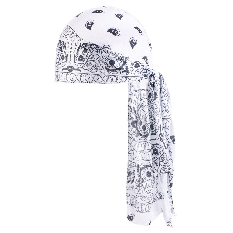 Durags Manufacturer - Custom Paisley Printed Extra Long-Tail Head Wraps