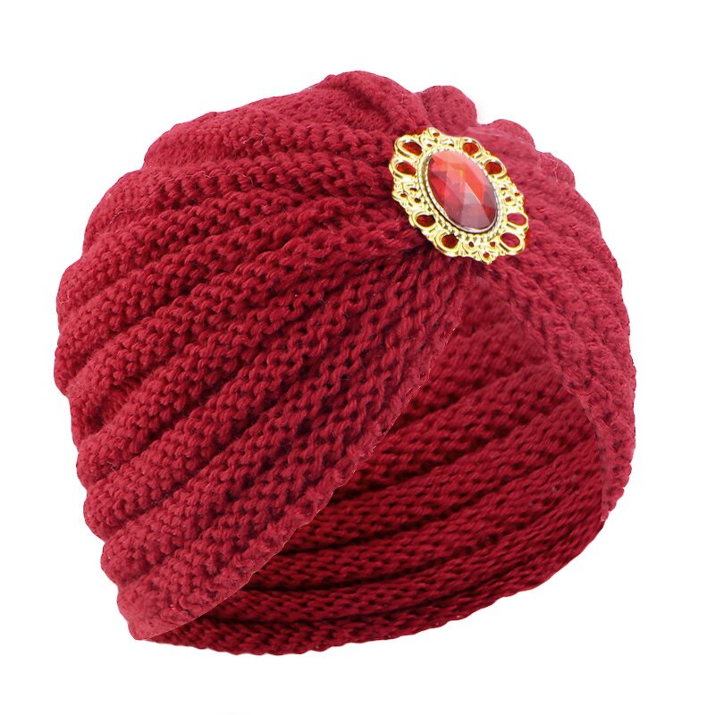 Winter Women Beanie Manufacturer - Diamond Knitted Turban Head Wrap Warm