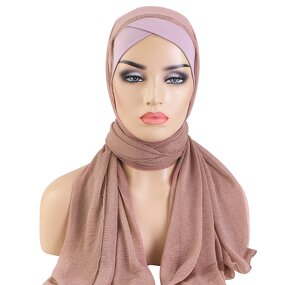 Muslim Headscarf Manufacturer - New Arrival Ethnic Solid Color Amira Hijab