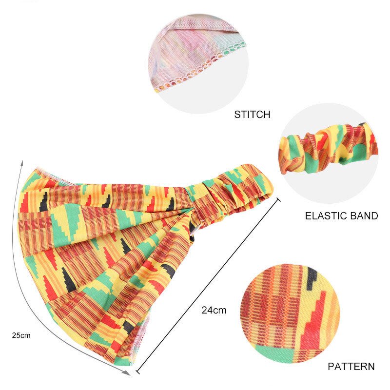 Headband Supplier - Fashion Designer Two Pieces/Set African Pattern Print