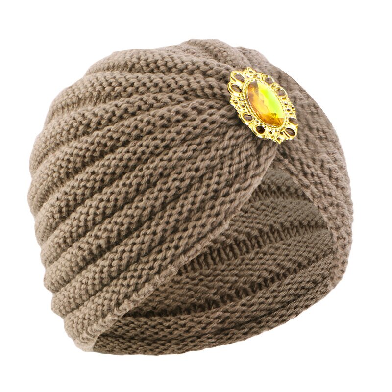 Winter Women Beanie Manufacturer - Diamond Knitted Turban Head Wrap Warm