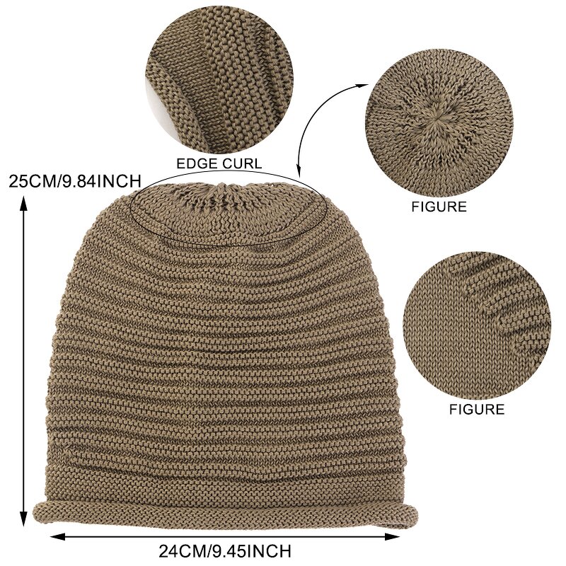 Slouchy Beanie Supplier - Knit Warm Thick Chunky Cap Winter Skull Cap