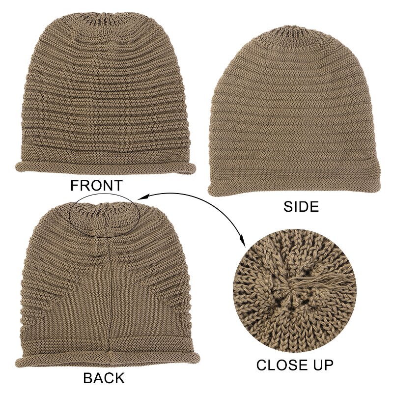 Slouchy Beanie Supplier - Knit Warm Thick Chunky Cap Winter Skull Cap