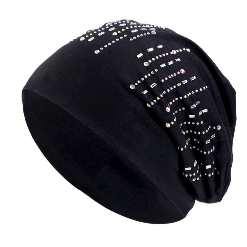 Beanie Hats Supplier - Rhinestone Slouchy Hip-Hop Caps Light Weight Soft