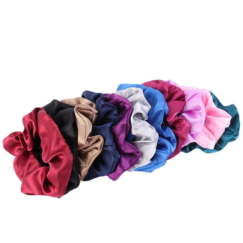Satin Scrunchies Supplier - Custom Personalized Logo Pattern Hair Scrunchy