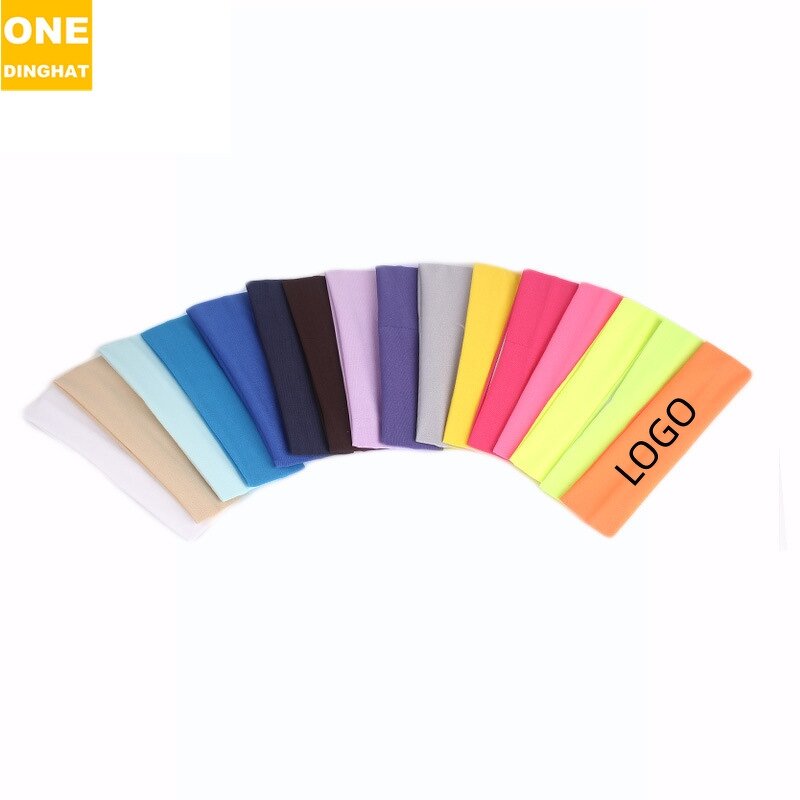 Hair Band Manufacturer - Custom Logo Colorful Solid Stretchy Sport Yoga