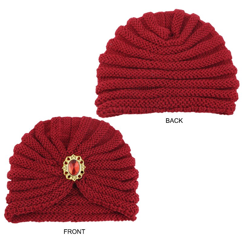Winter Women Beanie Manufacturer - Diamond Knitted Turban Head Wrap Warm