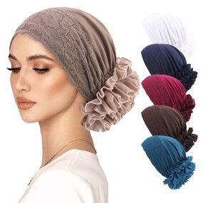 Headscarf Cap Manufacturer - European-American Style Summer Polyester Lace Trim