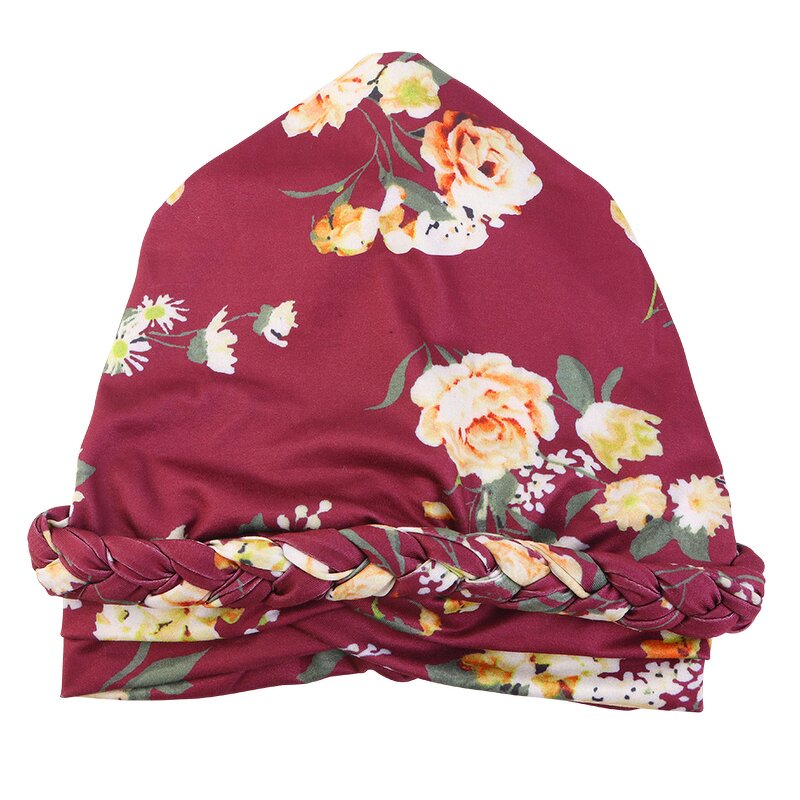 Head Wrap Supplier - Luxury Ethnic Bohemia Floral Printing Handmade Braid