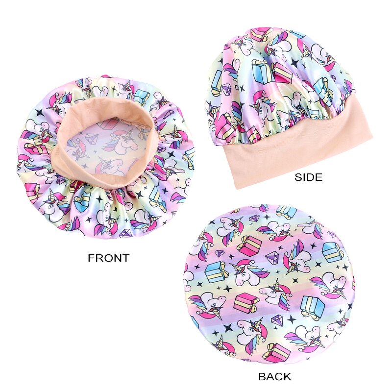 Hair Bonnets Factory - New Arrival Cartoon Pattern Kids Wide Band Sleep