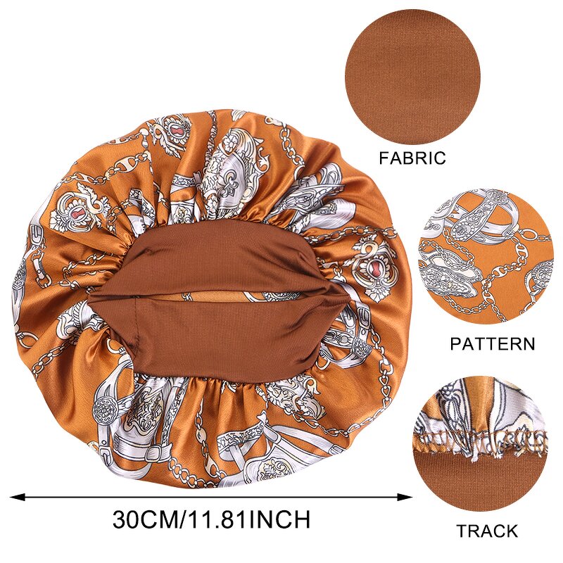 Satin Bonnet Manufacturer - Single Layer with Wide Elastic Band Night Sleep