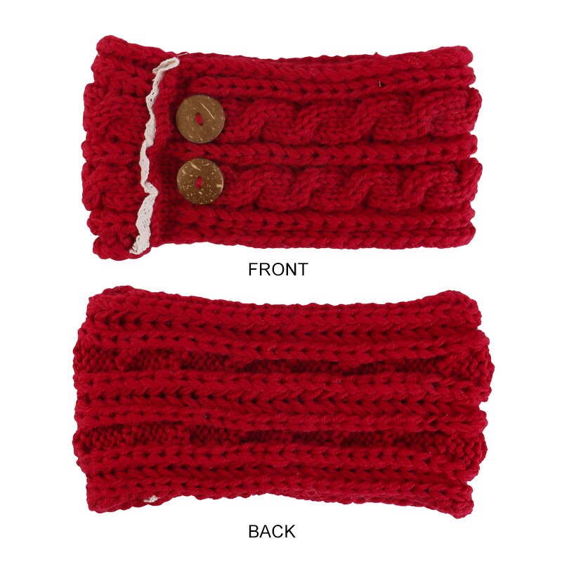 Headband Manufacturer - Winter Knitted Crochet with Lace Button Ear Warmer