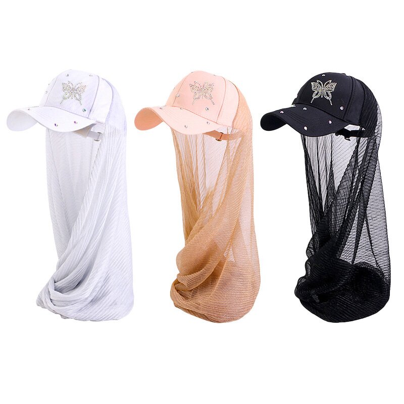 Visor Muslim Turban Supplier - New Design Rhinestone with Mesh Scarf Sports