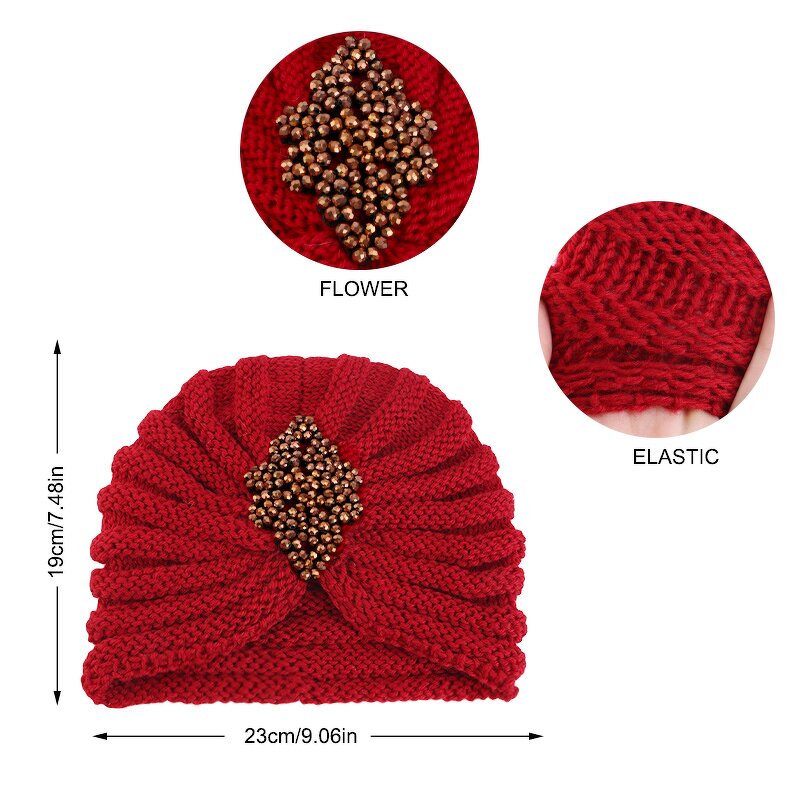 Winter Hat Supplier - Warm Knitted Soft Beanie Solid Color Pullover for Women