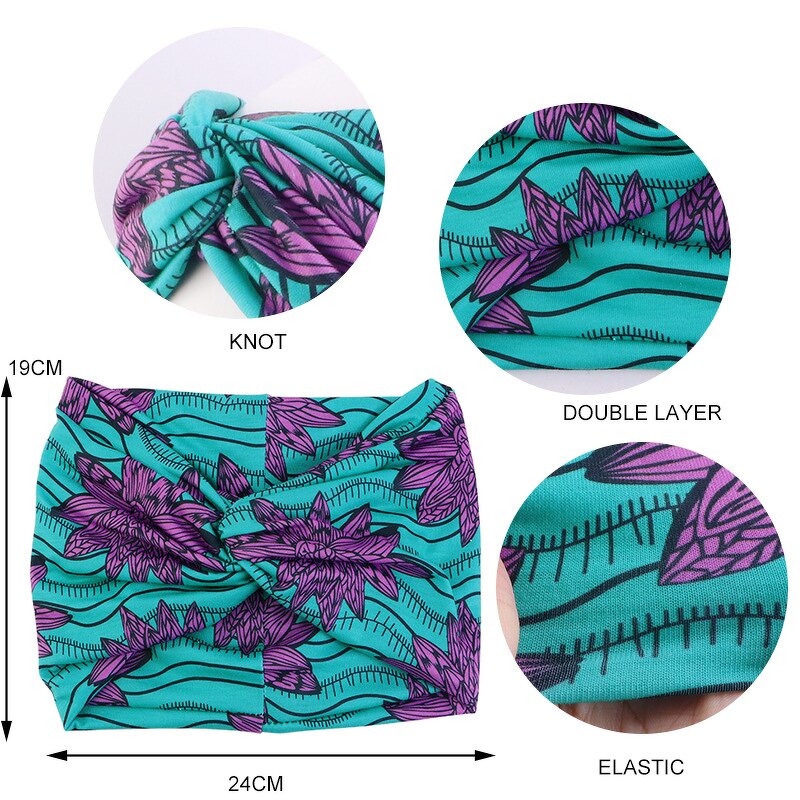 Elastic Hairband Supplier - Beauty Pattern Fabric Polyester Yoga for Running